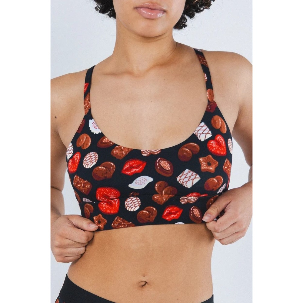 Shinesty The Bonbons Naughty Chocolates Busty Scoop Bralette Black Size Small